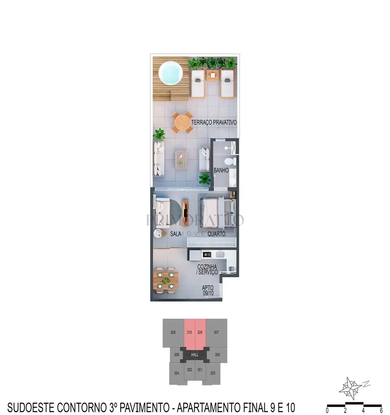 Apartamento Com Area Privativa Finais 09 E 10