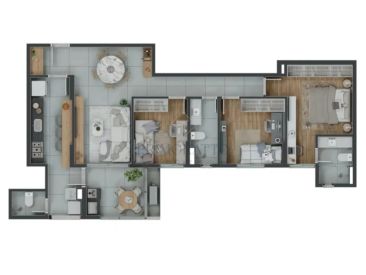 Mont Blanc · Finais 03 e 05 · 94,68 m²