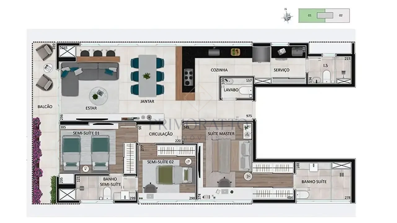 Apartamento Balcony 7 Pavimento