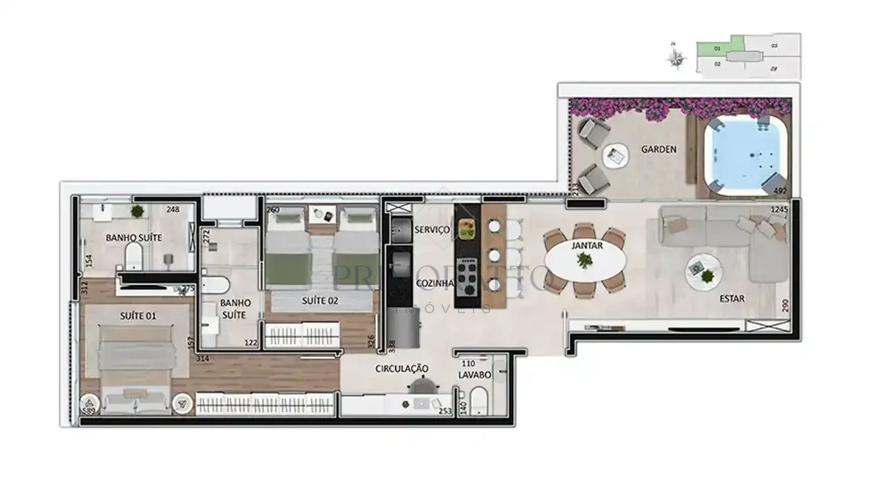 Apartamento Garden 201 E 202