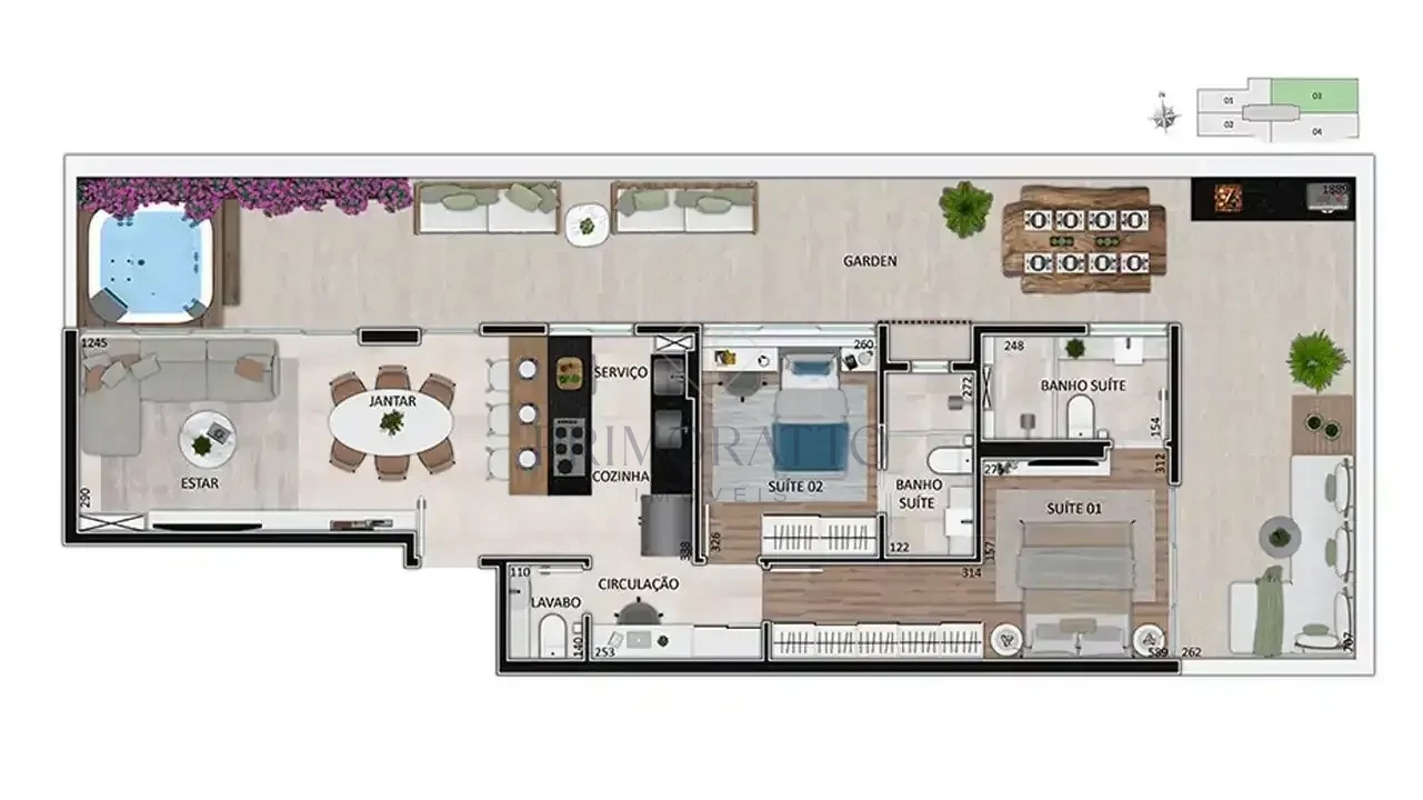 Apartamento Garden 203 E 204