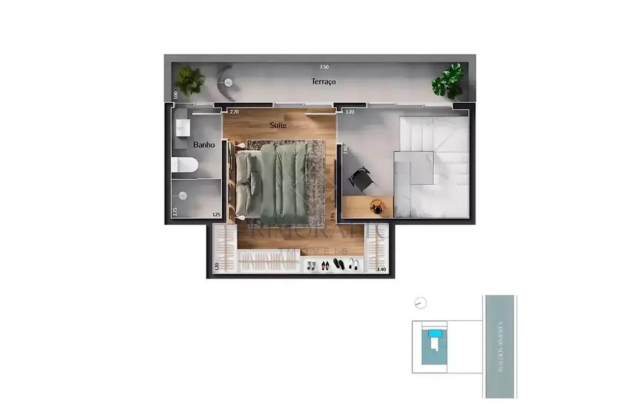 Apartamento Duplex 1 Suite Com Area Privativa
