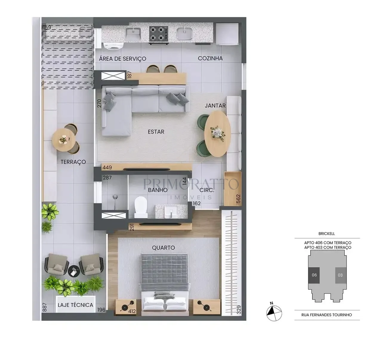 Apartamento 406 54m