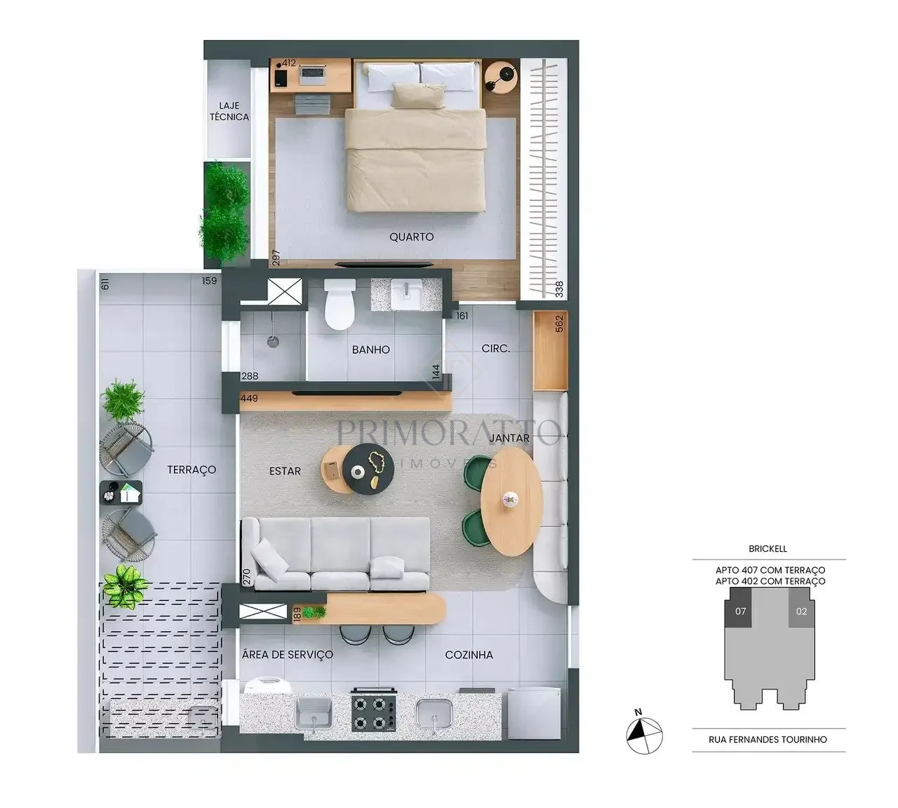 Apartamento 407 51m