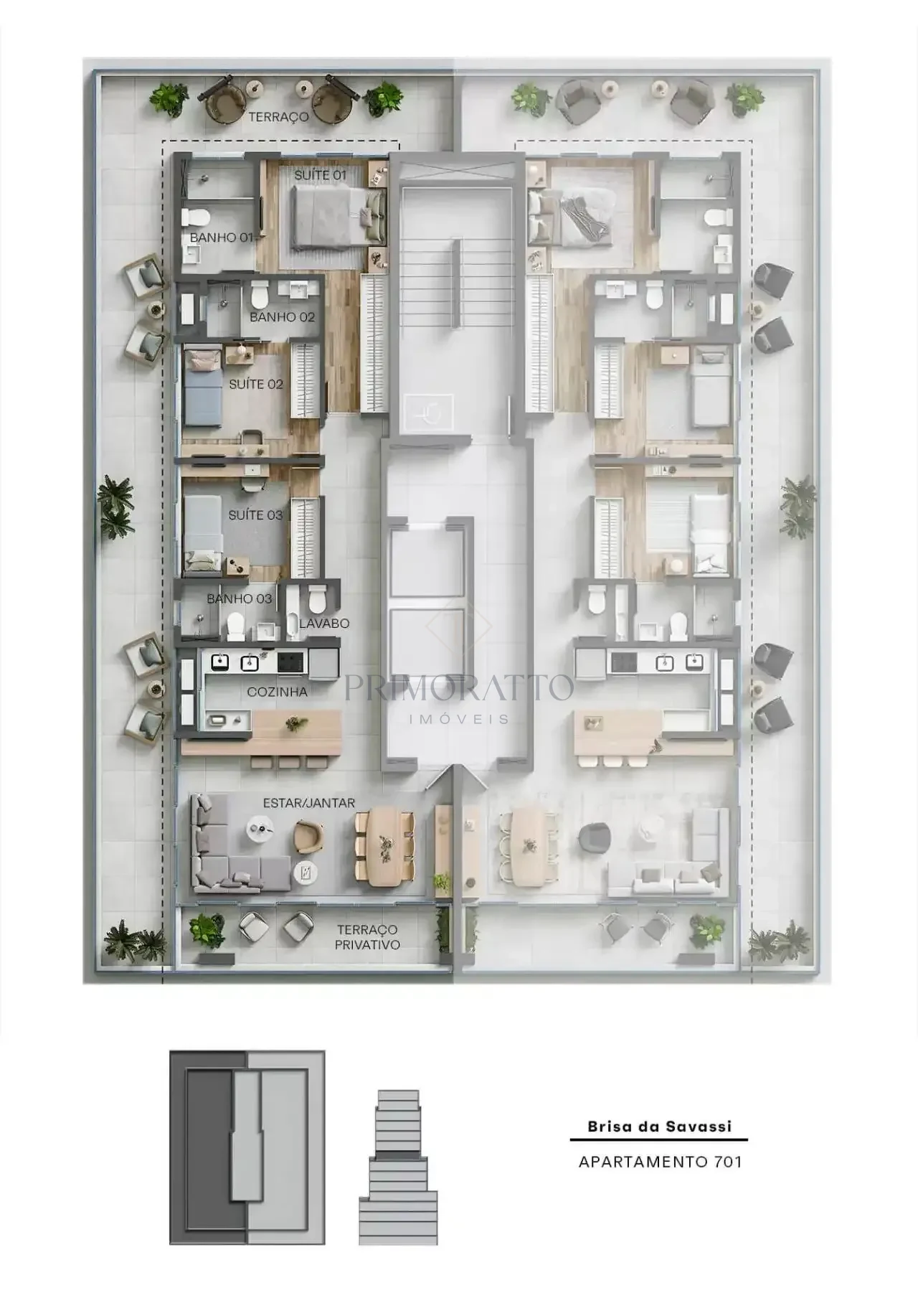 Apartamento Terrace · 7º Pavimento