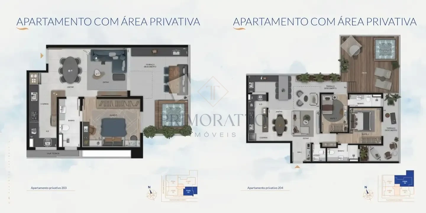 Apartamento Com Area Privativa 03 E 04