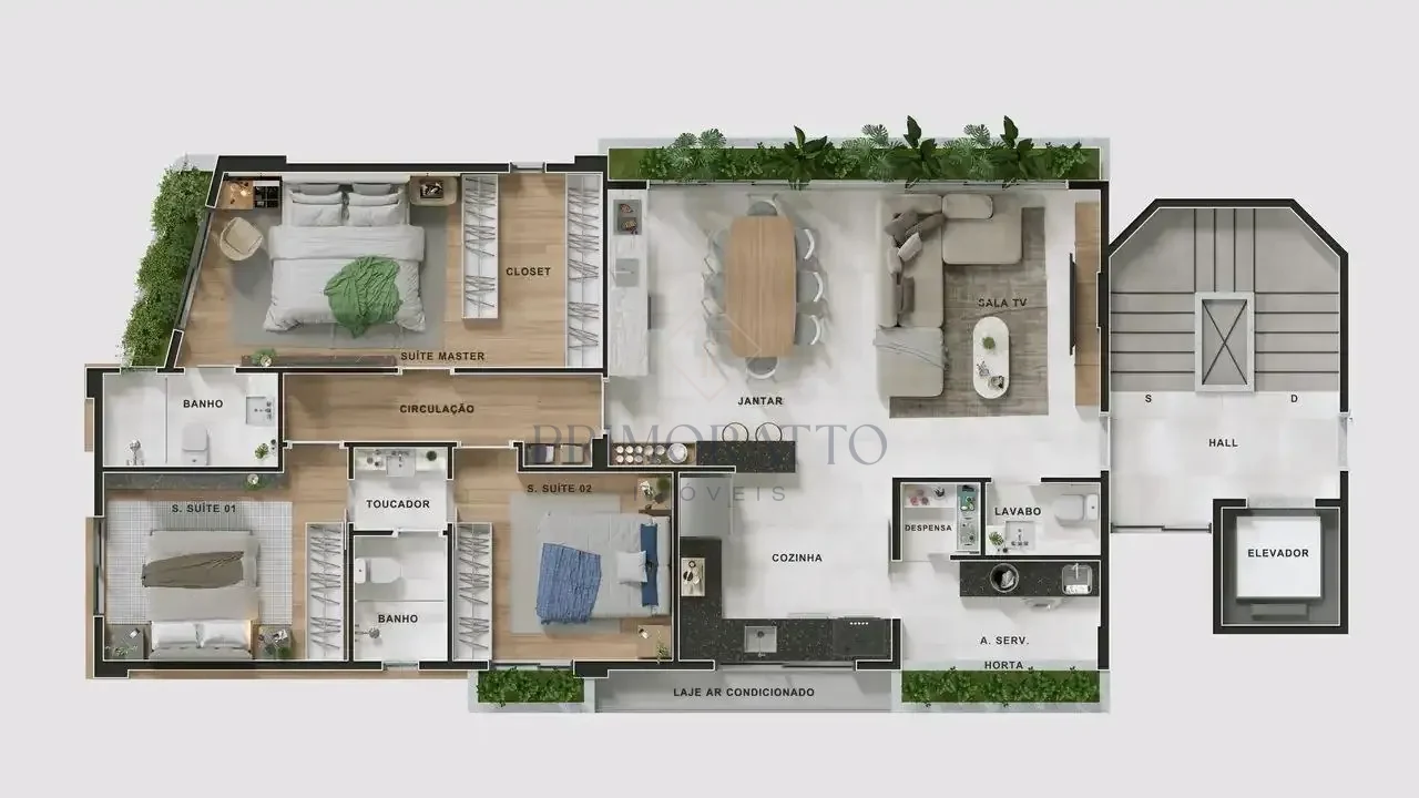 Apartamento Tipo 109m Planta Padrao