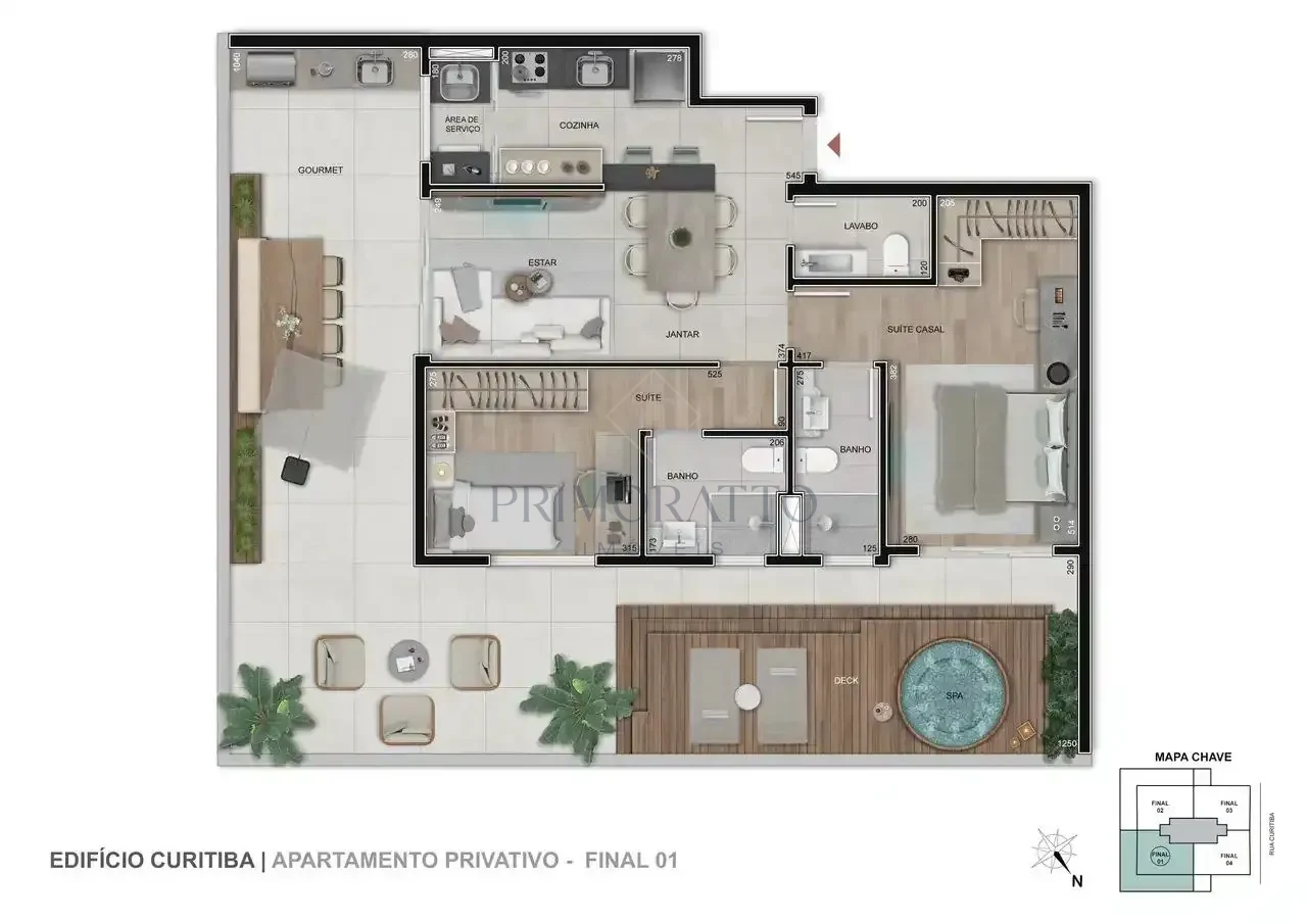 Apartamento com Área Privativa