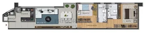 Apartamento tipo · 2 quartos · 82 m²