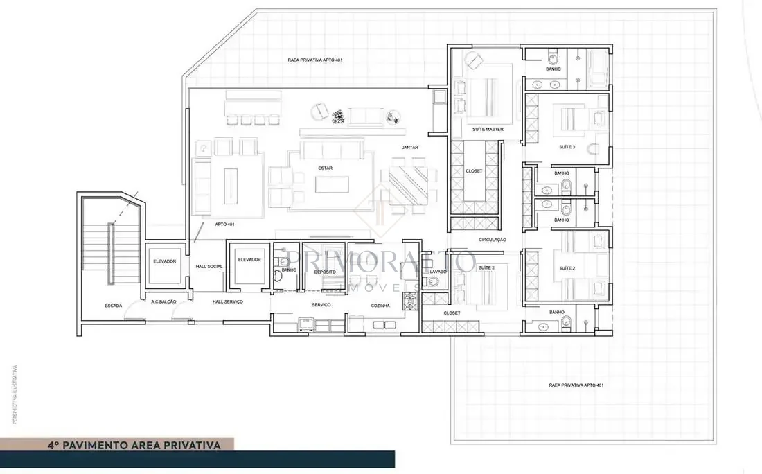 Apartamento de Área Privativa
