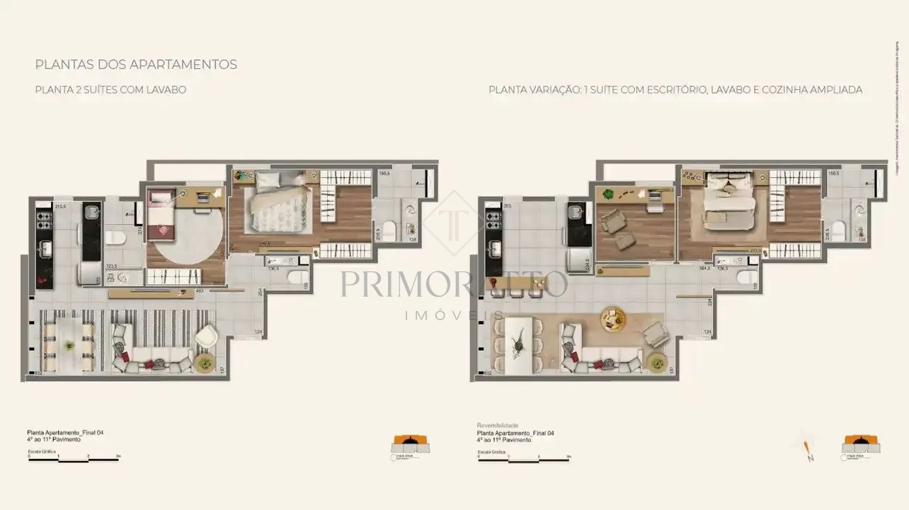 Apartamento Tipo 04 · 4º ao 11º Pavimento
