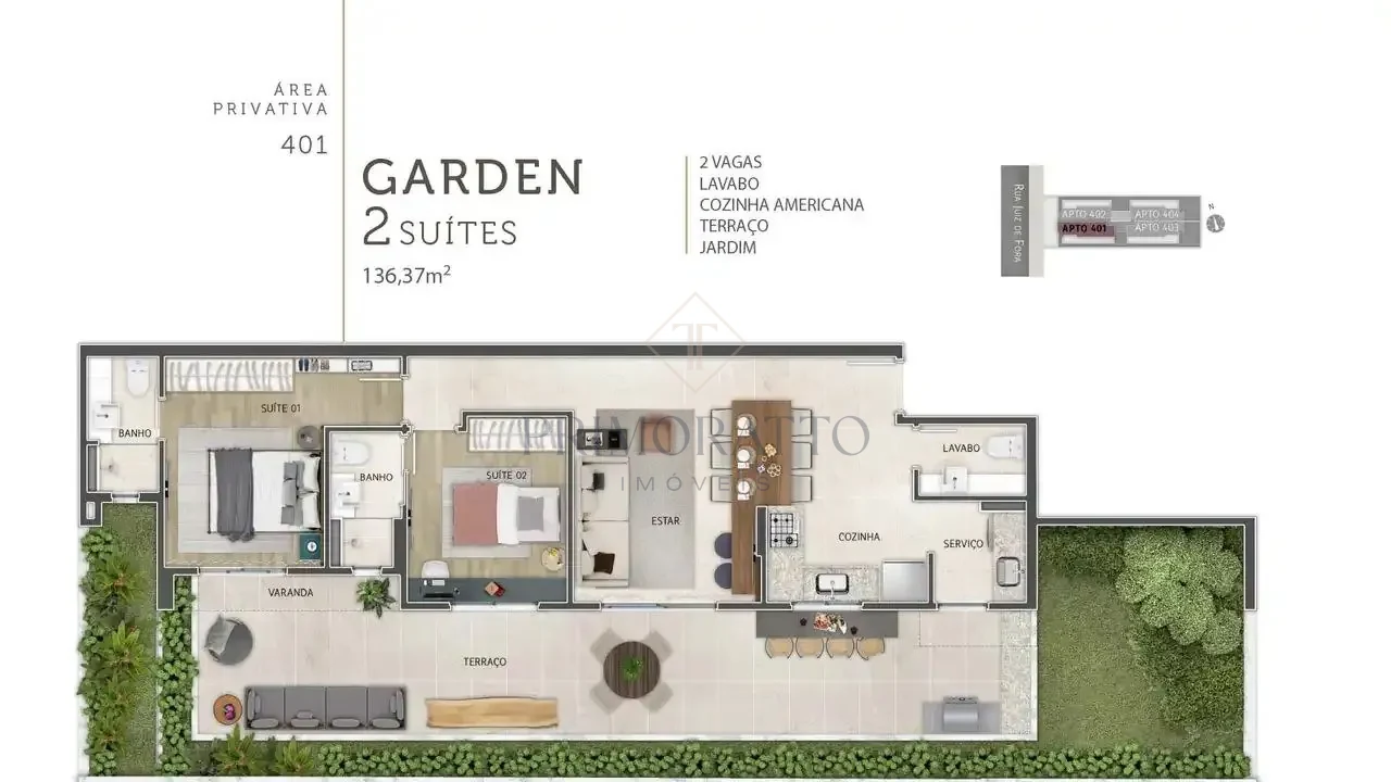 Apartamento Com Area Privativa 401