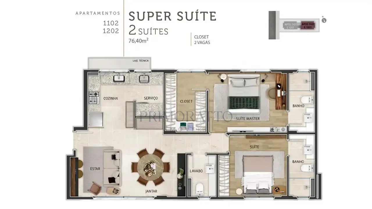 Apartamento Tipo 11 Ao 12 Pavimento Final 02