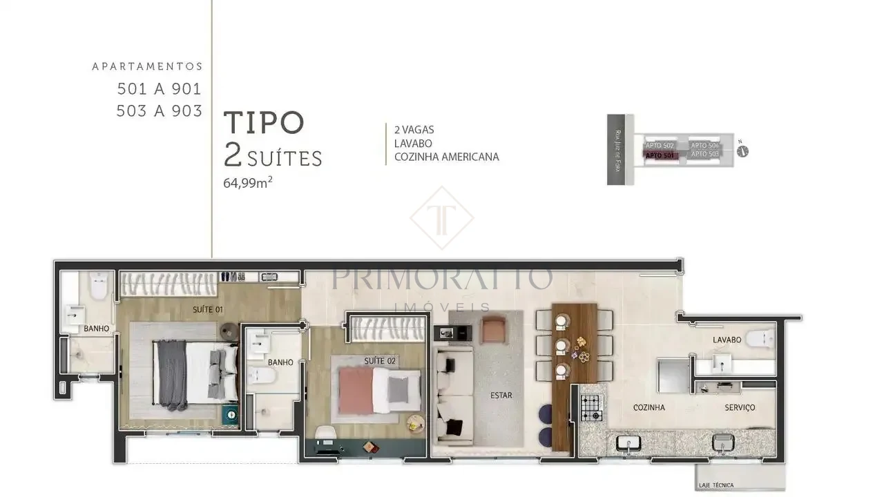 Apartamento Tipo 5 Ao 9 Pavimento Finais 01 E 03