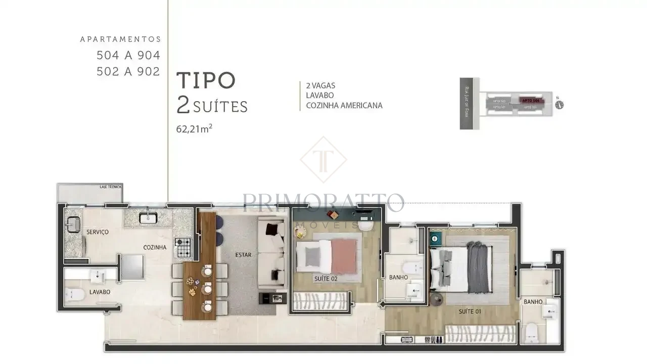 Apartamento Tipo 5 Ao 9 Pavimento Finais 02 E 04