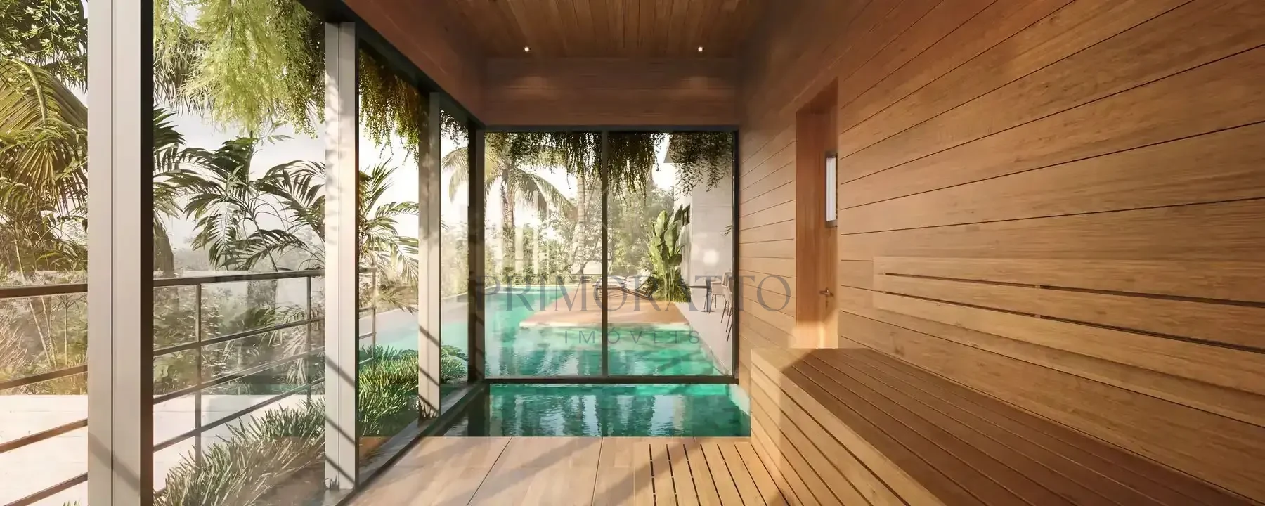 Sauna Seca com Acesso à Piscina