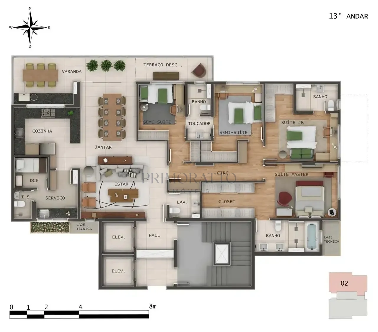 Apartamento Tipo 1302