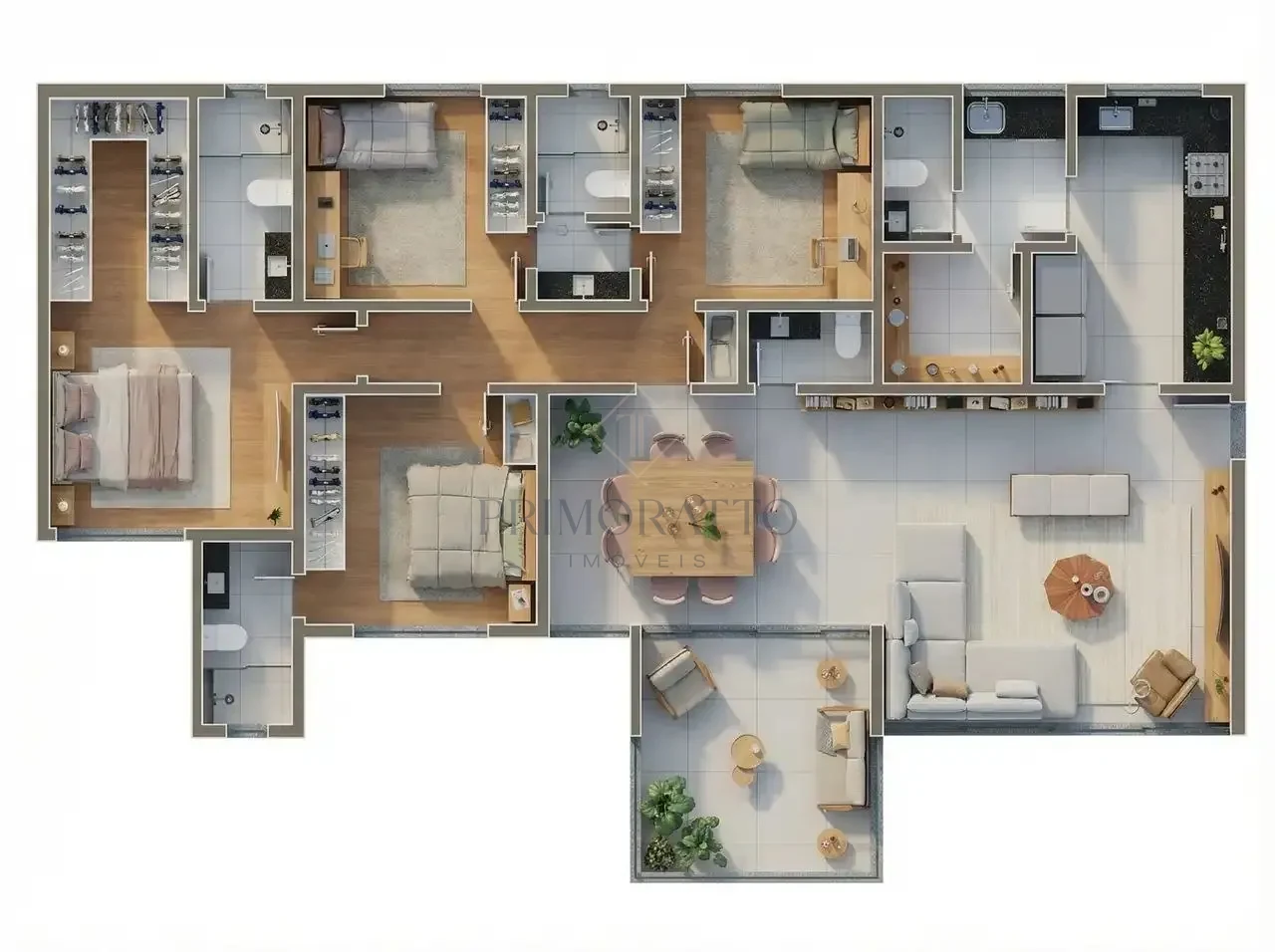 Pavimento Tipo 4 Quartos