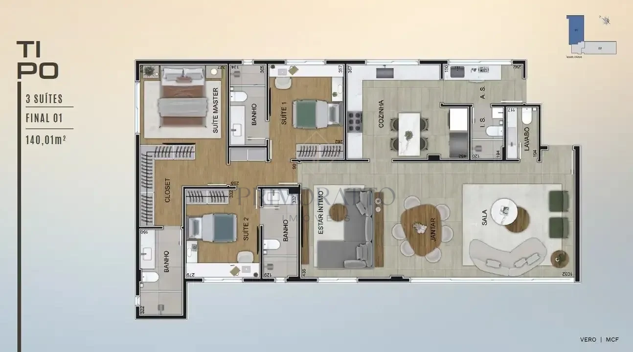 Apartamento Tipo Final 01 Opcao 3 Suites