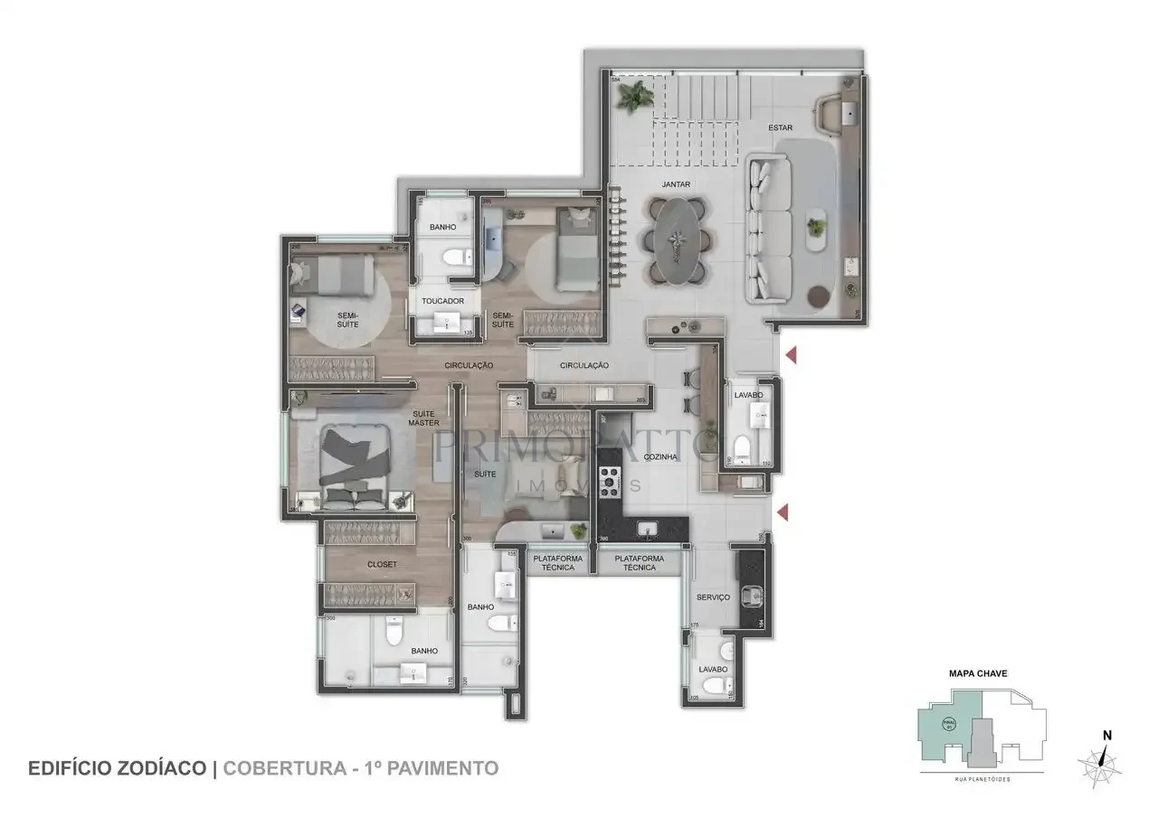 Cobertura — 1º Pavimento